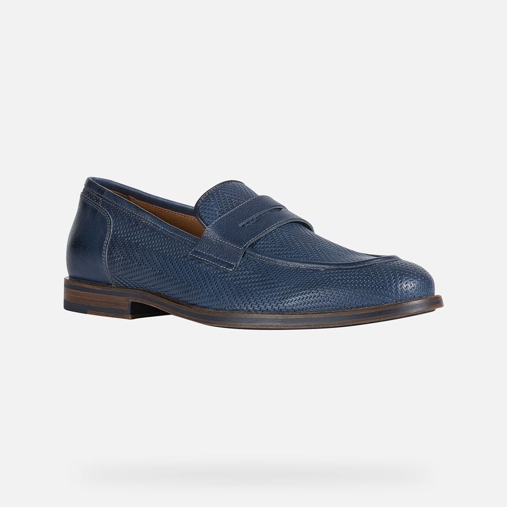 Geox Erkek Loafers Lacivert - Bayle - BXC-387645